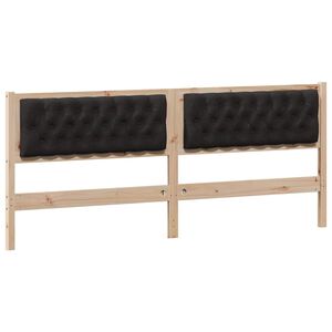 vidaXL T&ecirc;te de lit Autre Marron et noir 200 cm Bois massif en pin