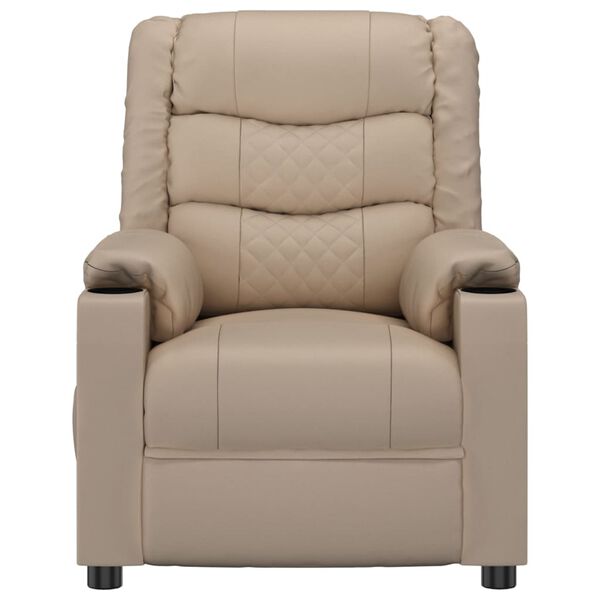 vidaXL Fauteuil de massage Cappuccino Similicuir