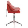 vidaXL Chaise pivotante &agrave; d&icirc;ner Rouge bordeaux Similicuir