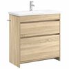 vidaXL Ensemble de mobilier de salle de bain Ch&ecirc;ne Sonoma