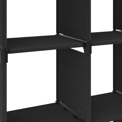 vidaXL Étagère d'affichage 12 cubes Noir 103x30x141 cm Tissu
