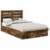 vidaXL Lit de Rangement Ch&ecirc;ne fum&eacute; 135 x 190 cm Bois d'ing&eacute;nierie