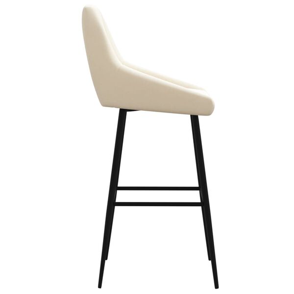 vidaXL Tabouret de bar Cr&egrave;me Velours