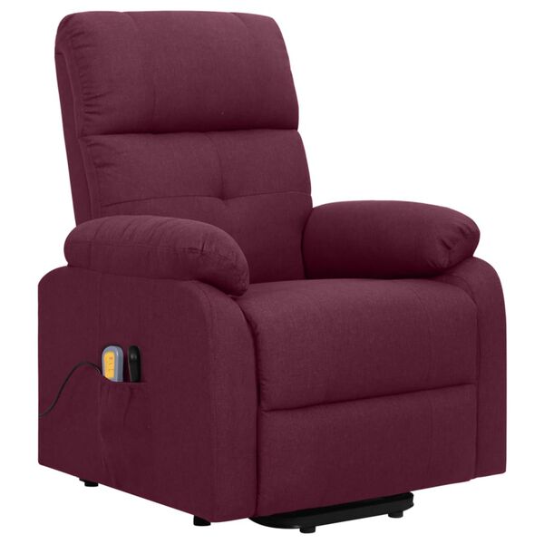 vidaXL Fauteuil de massage Violet Tissu