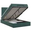 vidaXL Lit ottoman avec matelas Vert fonc&eacute; 120 x 190 cm Velours