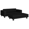 vidaXL Lit pour chien avec extension noir 100x50x30 cm velours