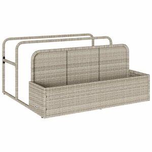 vidaXL Rangement pour matelas gonflables de piscine gris clair 110 x 100 x 57 cm en rotin synth&eacute;tique