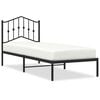 vidaXL Cadre de lit m&eacute;tal sans matelas avec t&ecirc;te de lit noir 90x190 cm