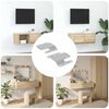 vidaXL Support de montage encastr&eacute; 2 pcs Argent&eacute; 75 x 66 x 1,4 mm