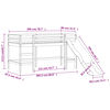 vidaXL Lit mezzanine enfants avec tunnel sans matelas rose 80x200 cm