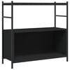 vidaXL Biblioth&egrave;que noir 80x30x78,5 cm bois d'ing&eacute;nierie et fer