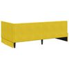 vidaXL Cadre de lit d'angle Jaune 90 cm x 190 cm Velours