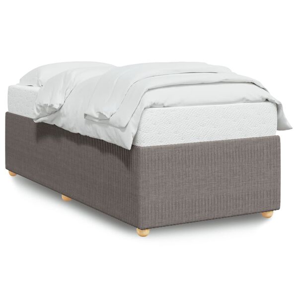 vidaXL Cadre de lit sans matelas taupe 90x190 cm tissu