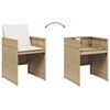 vidaXL Chaises de jardin avec coussins lot de 4 beige r&eacute;sine tress&eacute;e