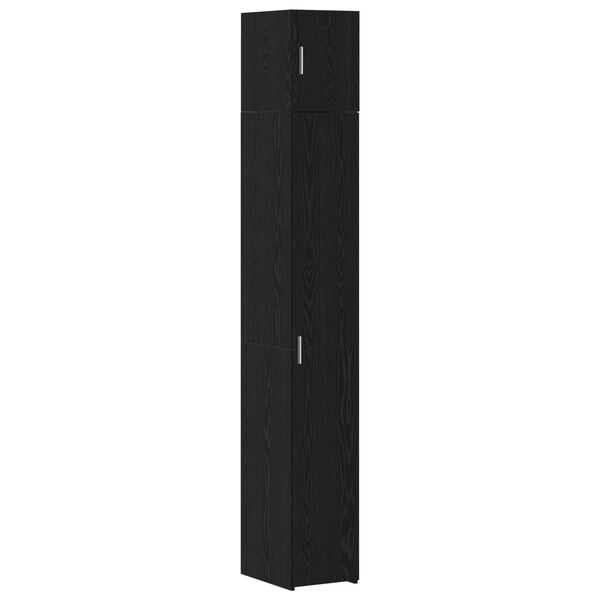 vidaXL Armoire de rangement 3 pcs Chêne noir 30 x 42,5 x 225 cm