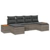 vidaXL Ensemble de canap&eacute; de jardin 6 pc Gris polyrotin