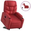vidaXL Fauteuil inclinable &eacute;lectrique rouge similicuir