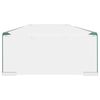 vidaXL Meuble TV/pour moniteur 110x30x13 cm verre transparent