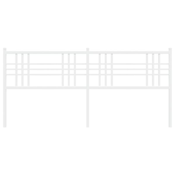 vidaXL T&ecirc;te de lit de remplacement m&eacute;tal blanc 200 cm