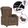 vidaXL Fauteuil &eacute;lectrique de massage Marron Tissu