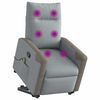 vidaXL Fauteuil de massage inclinable Gris clair Tissu