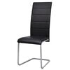vidaXL Chaises &agrave; manger cantilever lot de 6 noir similicuir