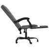 vidaXL Fauteuil inclinable de bureau Gris foncé Tissu