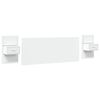 vidaXL Tête de lit avec armoires blanc 200 cm bois d'ingénierie