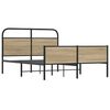 vidaXL Cadre de lit sans matelas 140x190 cm ch&ecirc;ne sonoma