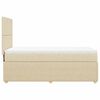 vidaXL Sommier &agrave; lattes de lit avec matelas Cr&egrave;me 80x200 cm Tissu