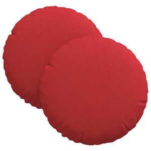 vidaXL Coussins de si&egrave;ge 2 pc Tissu Rouge &Oslash;30 x 13 cm