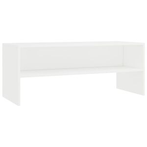 vidaXL Meuble TV Blanc 100x40x40 cm Bois d&rsquo;ing&eacute;nierie
