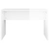 vidaXL Tabouret de toilette Blanc brillant70x35x45cm Bois d'ing&eacute;nierie