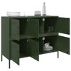vidaXL Buffet vert olive 100,5x39x79 cm acier