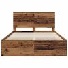 vidaXL Cadre de lit Bois ancien 135 x 190 cm Bois de pin massif