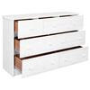 vidaXL Buffet 7 tiroirs Blanc 113x35x73 cm Bois de pin massif