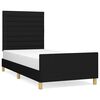 vidaXL Cadre de lit sans matelas noir 90x200 cm tissu