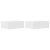 vidaXL Tables de chevet flottantes 2 pcs Blanc bois d&rsquo;ing&eacute;nierie