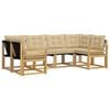 vidaXL Ensemble de canap&eacute;s d'ext&eacute;rieur 6 pcs Blanc et Beige
