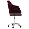 vidaXL Chaises pivotantes à manger lot de 6 violet tissu