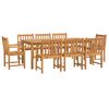vidaXL Ensemble &agrave; manger de jardin 9 pcs bois d'acacia solide
