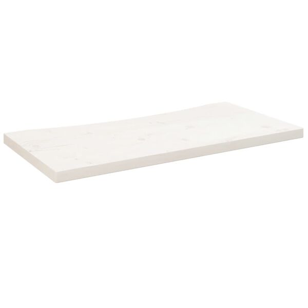 vidaXL Dessus de bureau blanc 80x40x2,5 cm bois massif de pin