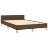 vidaXL Cadre de lit sans matelas marron fonc&eacute; 120x200 cm tissu