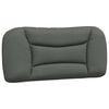 vidaXL Coussin de t&ecirc;te de lit Hvar gris fonc&eacute; 80 cm tissu