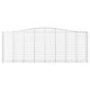 vidaXL Paniers &agrave; gabions arqu&eacute;s 2 pcs 400x50x140/160 cm Fer galvanis&eacute;