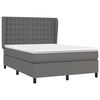 vidaXL Sommier &agrave; lattes de lit avec matelas Gris 140x190 cm Similicuir