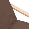 vidaXL Chaise de relaxation avec repose-pied Marron fonc&eacute; Tissu