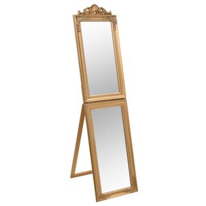 vidaXL Miroir sur pied Dor&eacute; 40x160 cm