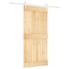 vidaXL Porte coulissante Naturel et Blanc 95 x 210 cm