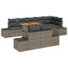 vidaXL Ensemble de canap&eacute; de jardin 9 pc Gris Poly rotin